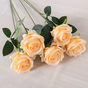 Rose Artificiali all'Ingrosso, Pezzo Singolo, Decorazione per <span class=keywords><strong>San</strong></span> <span class=keywords><strong>Valentino</strong></span>, Bouquet di Fiori Artificiali per Tavoli da Matrimonio - Product Image 3