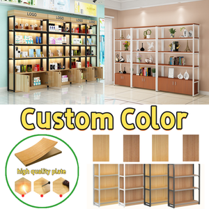 Hot bán Miễn phí thiết kế bố trí kim loại gỗ siêu thị giá nhiệm vụ ánh sáng chống thấm nước chống ăn mòn bảo vệ freestanding cho bán lẻ - Product Image 3