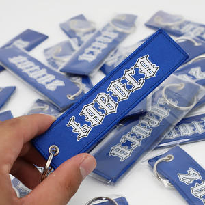 LBR Porte-clés tissé avec étiquette de jet personnalisée avec votre propre logo Échantillon gratuit Étiquette de <span class=keywords><strong>vol</strong></span> bon marché - Product Image 5