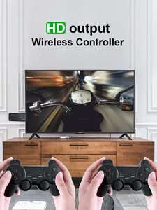 M8 Беспроводная игровая приставка 4K видео ретро-телевизионная аркадная игровая консоль 32/64 Гб Классическая 10000 игра с двойным геймпадом джойстики контроллеры - Product Image 6
