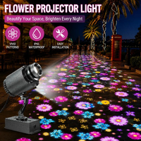 Lámpara con Patrón Superpuesto Triple, Proyector Gobo Personalizable para Exteriores con Clasificación IP65 a Prueba de Agua para Decoración de Jardines y Festivales