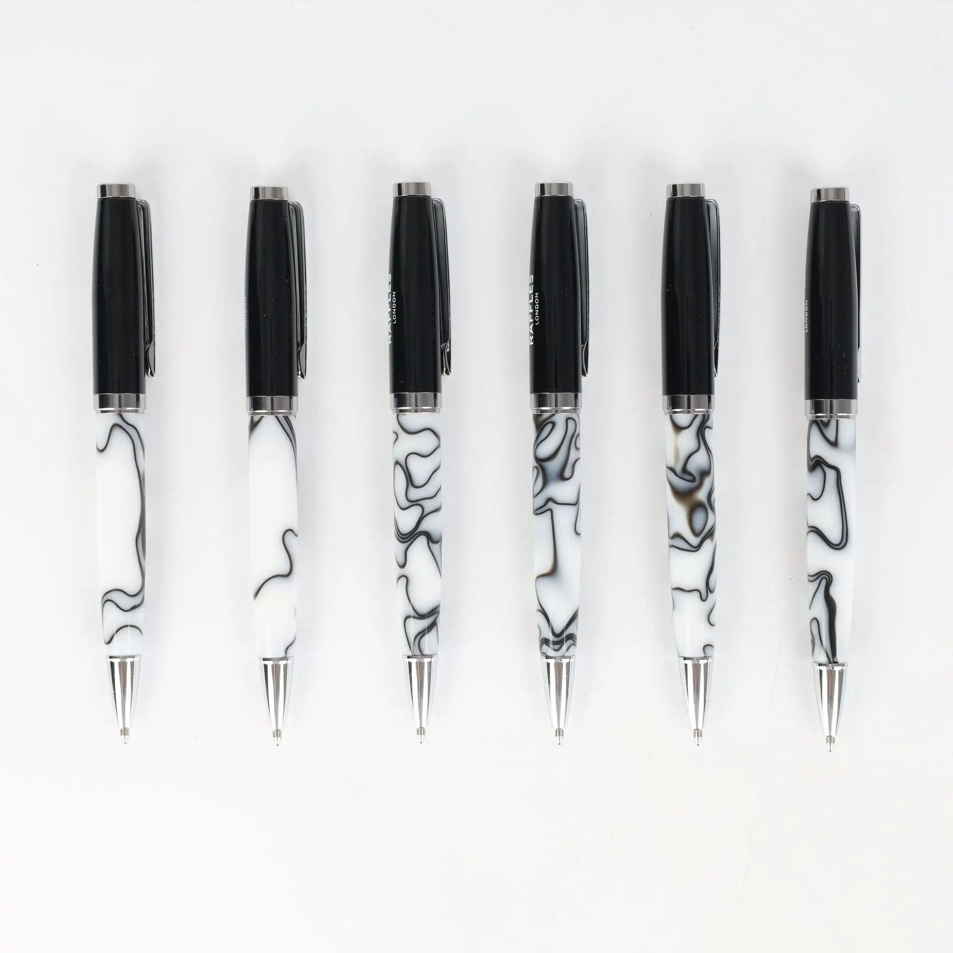 Acrylic Marble Ball Pen Custom Logo Colorful Resin