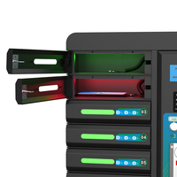 Casier électronique mobile à monnayeur pour la recharge de téléphones portables en métal, avec alimentation 5V/2.1A