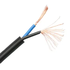 Cable eléctrico de cobre de 2 núcleos rvv, cable de alimentación eléctrico aislado de 2x0,5 mm2 2x0,75 mm2 2x16 mm2 de bajo voltaje