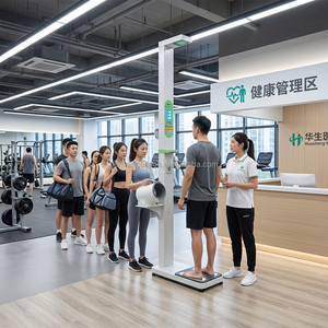 Balance médicale numérique pour hôpital, kiosque d'auto-prise de mesure de l'IMC et de la masse graisseuse avec écran tactile, OEM/ODM, activité physique HS-X3, le HS-X3 Int - Product Image 3