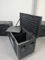 Valise de transport pour câbles PE, détachable, empilable, avec roulettes pivotantes, séparateurs mobiles, économique pour l'audio de scène