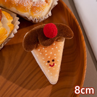 X616 Vente en gros Porte-clés mignon en peluche, simulation de nourriture (chocolat, pain), accessoires souples pour sacs