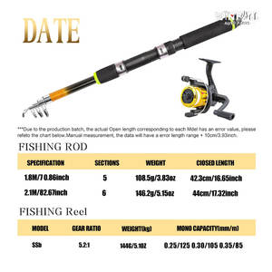 Kit de Caña de Pescar Telescópica con Señuelos Duros y Blandos, Carrete para Pesca de Carpa en Lago, Río, Océano y Barco, Set de Iniciación para Principiantes - Product Image 3