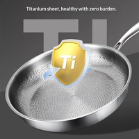 Poêle à frire antiadhésive en titane pur KSL-CWT32C, haut de gamme, martelée, épaissie, pour steak