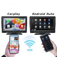 Caméras de tableau de bord portables sans fil 7 pouces avec Carplay Apple PND et double enregistrement DVR