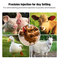 Seringue vétérinaire automatique réglable Sécurité Injection animale Vaccin pour bétail Porc Bovin Mouton