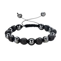 8M Hématite Pierre Aromathérapie Huile Essentielle Diffuseur Tressé Tissé Réglable Naturel Pierres Précieuses Perles Cristal Bracelet