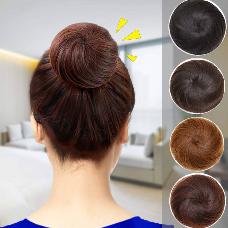 Natural matte high temperature fiber wig bag straight hair bag ball head flower bud head Hair Extension Hair Piece