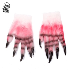 Gants de sang de zombie Wymulot pour Halloween, accessoires de <span class=keywords><strong>maquillage</strong></span>, farces, horreur, cosplay, démon, vinyle, vente <span class=keywords><strong>en</strong></span> gros - Product Image 4