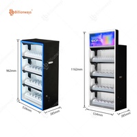 Armoire à cigarettes personnalisable en plastique ABS à 3 fentes avec support et porte à structure liée