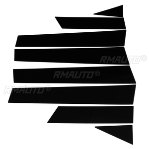 8PCS PC Mirror Car <b>Window</b> Pillar Protection Trim <b>Cover</b> Gloss Black for Nissan Qashqai 2016 2017 2018 2019 2020 2021 - Product Image 4