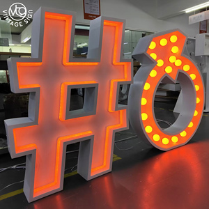 Letrero LED RGB Grande con Cambio de Color, Independiente, con Hashtag y Símbolo de Género - Product Image 2