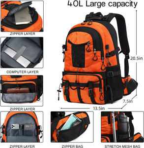 Sac à dos de voyage personnalisé avec logo, 40L, imperméable et léger, pour la randonnée et le camping en plein air - Product Image 2