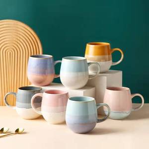 Oversized Fat <span class=keywords><strong>Cute</strong></span> Belly Caneca com alça Caneca cerâmica para chá Latte Leite Água Natal Gift Home Office usado Caneca de água - Product Image 1