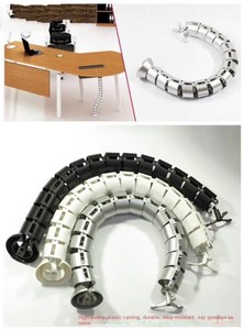 Herrajes para Muebles al por Mayor: Organizador de Cables Oculto para Escritorio, Tubo Serpentina Recto para Gestión de Cables en Mesas de Conferencia - Product Image 3