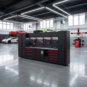 Armoire à outils en métal robuste GATmatic GWS161B à 13 tiroirs, 4,2 m, établi de <span class=keywords><strong>garage</strong></span>, certifié CE GS, organisateur d'atelier industriel - Product Image 1