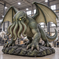 Modèles de simulation animatroniques de Cthulhu grandeur nature en acier pour manèges de parcs d'attractions sur le thème de l'horreur