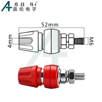 Connecteur de borne de liaison à courant élevé JIALUN M6*52mm 50A en cuivre nickelé, prise banane isolée pour alimentation automobile