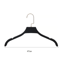 Cintre en plastique recouvert de caoutchouc style concis pour manteaux, costumes et pantalons avec logo couleur personnalisé