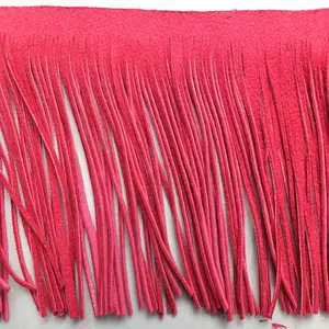 Wholesale Fancy Fringe / Customize Leather Long Fringe / Tassel Fringe Trim For Dress Handbags Clothing And Furniture