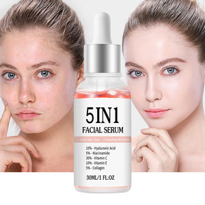 Sérum Visage au Collagène 5 en 1 Marque Blanche Vitamine C Acide Hyaluronique Niacinamide Soin de la Peau <span class=keywords><strong>Anti</strong></span>-Âge et Éclaircissant - Product Image 1