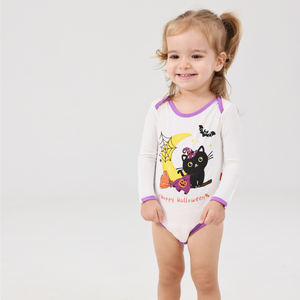 Bodysuits de bambú personalizados para niños al por mayor con pantalones largos, trajes de Halloween de punto de algodón para bebés y niños - Product Image 2