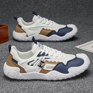 Zapatillas deportivas informales versátiles para hombre, con superficie de malla transpirable y diseño exclusivo, ligeras, deportivas, de suela blanda y a la moda. - Product Image 4