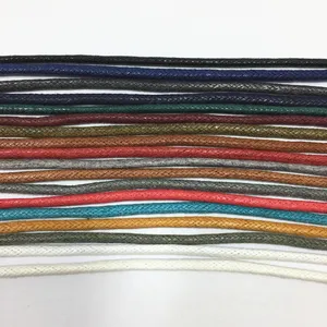 Manufacturer Custom Colored Round Waxed Cotton Cord