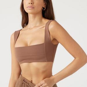 Logotipo personalizado Moda Mujer Compresión suave Control firme Sujetador deportivo de cuello cuadrado de apoyo - Product Image 6