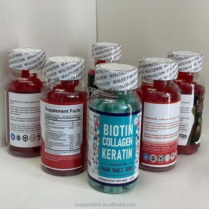Gomitas de Biotina, Colágeno y Queratina para Cabello, Uñas y Piel, 60 Unidades, Suplemento Dietético Natural, Colágeno Hidrolizado OEM - Product Image 3