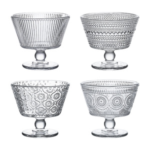 Bol en verre rétro gaufré motif tournesol, style Instagram, pour crème glacée, yaourt, flocons d'avoine et <span class=keywords><strong>petit</strong></span>-<span class=keywords><strong>déjeuner</strong></span> - Product Image 5