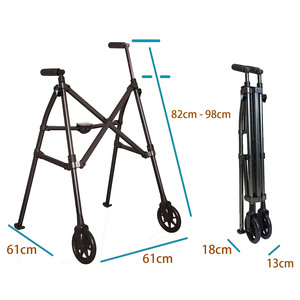 Andador rodante ligero y plegable para adultos, personas mayores, ayuda compacta para caminar de viaje para el cuidado de ancianos - Product Image 4