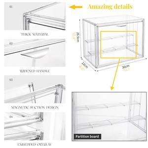 Boîte de présentation empilable en plastique transparent Henry pour figurines, organisateur de bureau, conteneur de présentation pour figurines d'<span class=keywords><strong>action</strong></span> - Product Image 5