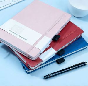 Cuaderno de Tapa Dura de Cuero PU A5/A6, 100 Hojas, Correa Elástica, Logotipo Personalizado para Uso Personal y Empresarial, Económico - Product Image 4