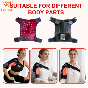 Coussin de massage pour les épaules PAKISS avec lumière rouge, vibration et chaleur, 5 modes de lumière rouge pour soulager la fatigue musculaire des épaules - Product Image 5