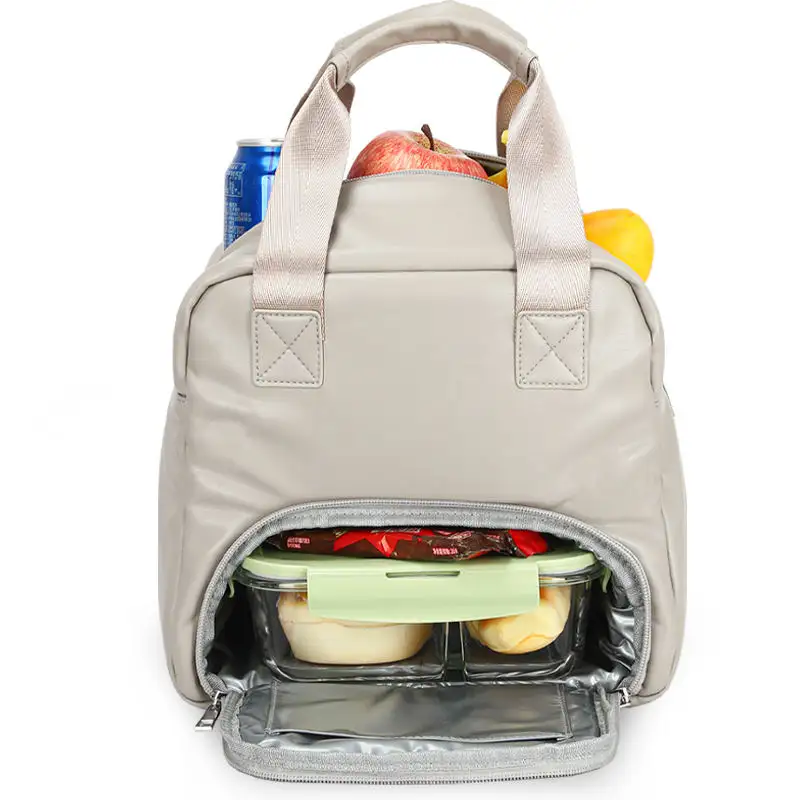 Isolierter Lunchkühlbeutel Lebensmittelaufbewahrung Trager Reise-Thermoisoliertaschen aus Aluminium tragbarer Kühlbeutel isolierte Kinder-Lunchbox
