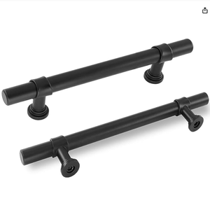 Pegangan pintu dapur, pintu dapur, Stainless Steel hitam Matt Modern T Bar, kenop tarik, pegangan dapur perangkat keras laci 2 "~ 12" - Product Image 1
