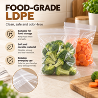 Sacs en plastique refermables de qualité alimentaire LDPE avec logo personnalisé, directement de l'usine, pour fruits et légumes