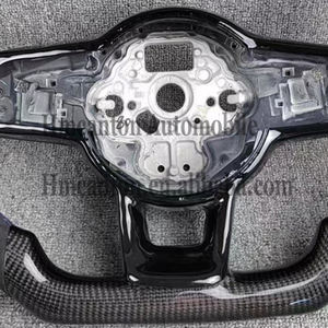 Volante deportivo de fibra de carbono de cuero perforado al por mayor a bajo precio para Volkswagen Golf7Ggti/Golf R - Product Image 6
