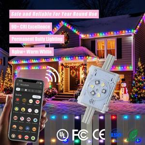 Rgbw 48V Eaves Led Christmas <b>Lights</b> 200ft 400ft Track <b>Light</b> IP68 Permanent Outdoor Pixel <b>Point</b> <b>Light</b> for Home - Product Image 1