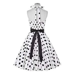 Derby Tea Party 6 pièces femmes Vintage à pois rétro robe crayon Costume avec accessoires YTHC-010 - Product Image 4