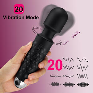 Mainan Seks <span class=keywords><strong>Vibrator</strong></span> Tongkat Ajaib AV untuk Wanita, 20 Mode Pengisian Daya, 8 Kecepatan, Pijat Titik G dan Klitoris - Product Image 2