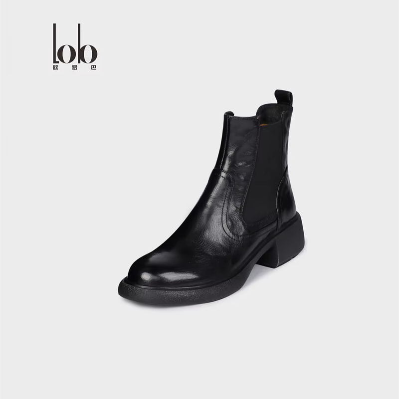 Autumn Winter Comfortable Patent Leather Ankle
