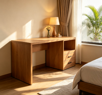 Fournisseur d'usine, vente en gros, bureau d'ordinateur en bois robuste, design personnalisé, contemporain, multifonctionnel, table d'hôtel