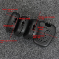 Coque de remplacement pour clé de voiture à distance, en ABS, 2 boutons, lame non taillée, pour Citroën C4 C5 Berlingo Partner Xsara Picasso